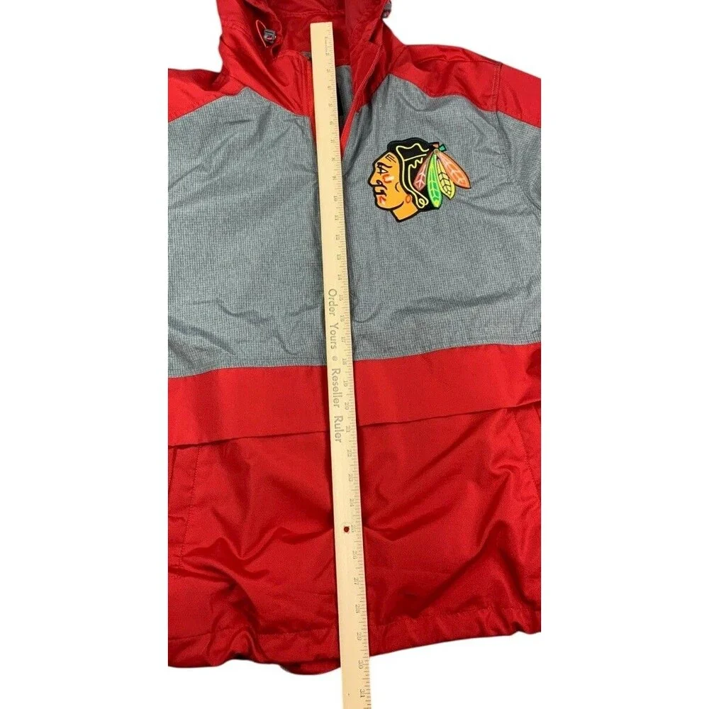 Chicago Blackhawks 1/4-Zip Windbreaker Rain Jacket Pullover, Men’s Size XL